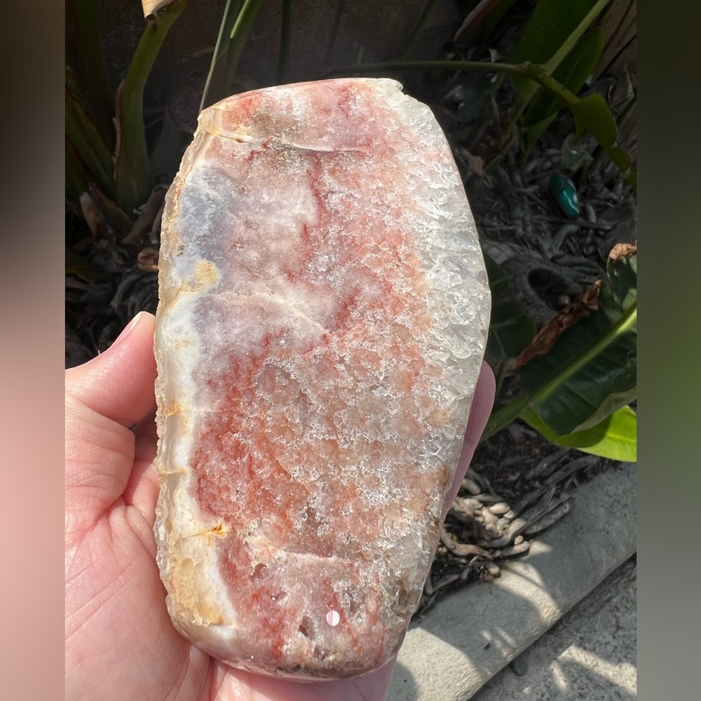 Pink Amethyst Quartz Crystal Slab